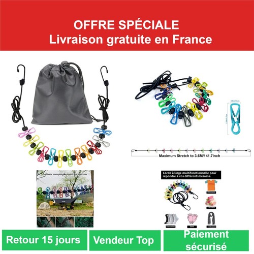 Corde linge antidérapante - corde,