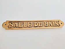 Plaque de porte laiton massif