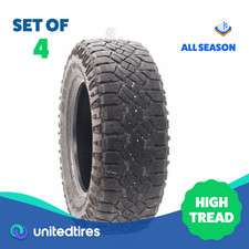 Set of (4) Used 265/65R17 Goodyear Wrangler Duratrac 112S - 9-11/32 (1570A)