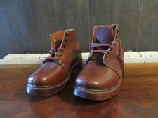 antique small leather and wood shoe size 20