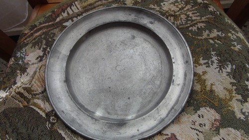 Ancienne assiette etain - ancienne,