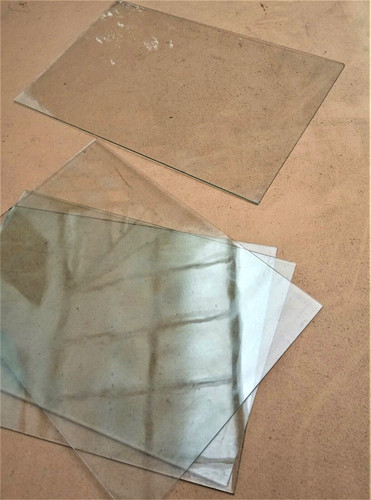 Lot vitres en verre - 6,