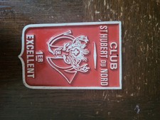 Plaque Club St Hubert Du Nord 1e Excellent Rare