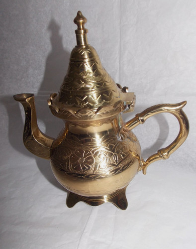 Théière ancienne laiton - théière,