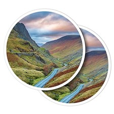 Lot de 2 autocollants ronds en