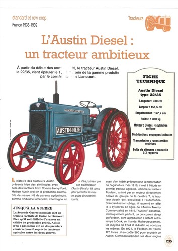 Tracteur austin diesel - tracteur,
