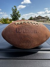 Wilson The Duke Vintage 1960s 1970's Leather Football Holds Air But Deflates