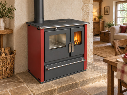 Cuisinière bois avec - cuisinière, à