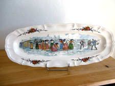 PLAT A POISSON FAIENCE SARREGUEMINES OBERNAIS LOUX.