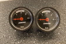 2x Junkers Bosch Boiler Pressure Gauges 0-4 Bar PG31 ZR/ZSR/ZWR