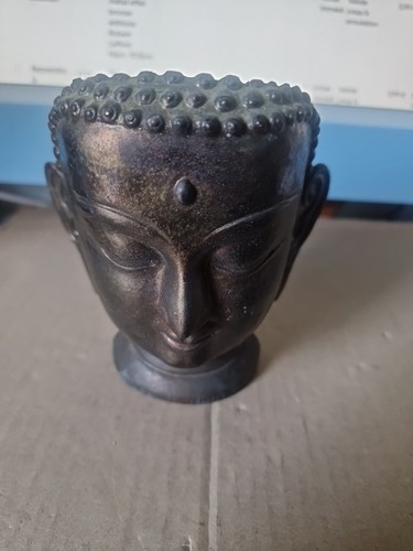 Tête bouddha métal - tête,