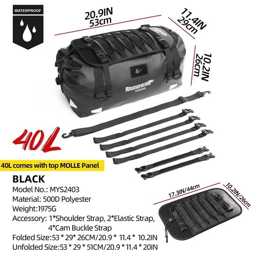 Sac étanche moto 40l - sac,