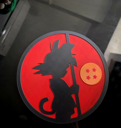 Plaque goku enfant dragon - plaque,