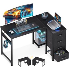 Bureau d'angle avec 4 tiroirs