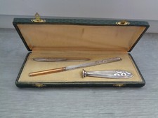 ANCIEN NECESSAIRE DE BUREAU ECRITURE ART DECO EN COFFRET PORTE PLUME SCEAU PINCE