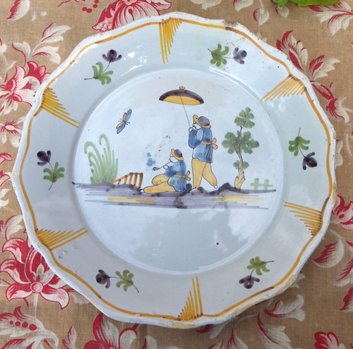 Assiette faïence nevers - assiette, de