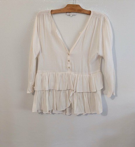 Blouse blanche volants - blouse,