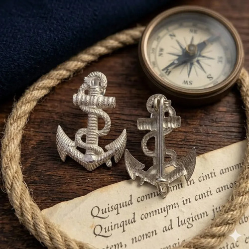 Ancre marine argenté - ancre,