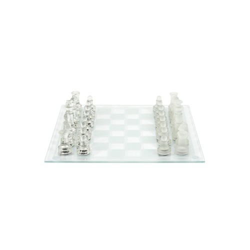 Jeu echecs verre 25cm - jeu, d'echecs