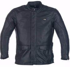 Veste en cuir noir pour moto