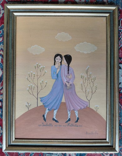 Huile sur panneau encadree - huile,