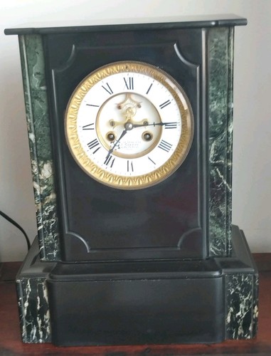 Pendule marbre noir vert - marbre,