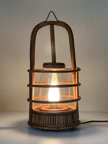 Lampe lanterne rotin design - lanterne,