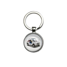 Porte-clefs R4 4L JP4 blanche