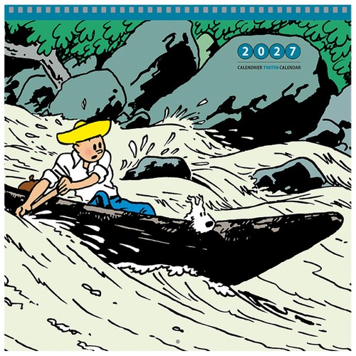 Calendrier mural 2027 tintin - mural,