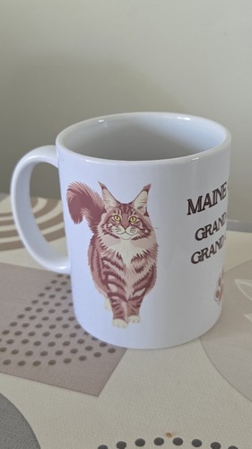 Mug blanc céramique chat