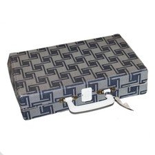 Vintage Scottish Blue Tones Suitcase for Tressy Bella Doll or Barbie Doll