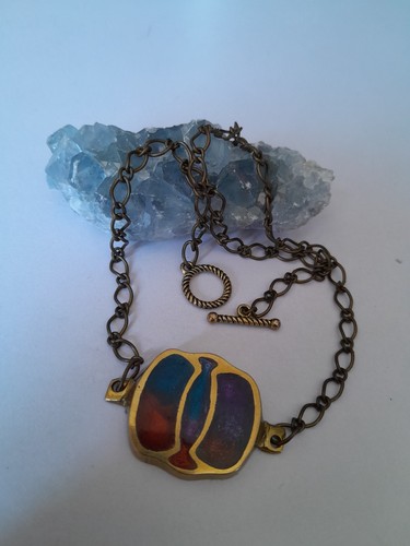 Collier chaine métal - en,