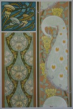 Méduse cigale lys vitrail