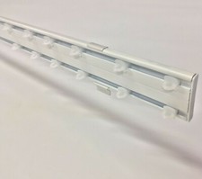 WHITE CEILING CURTAIN TRACK DOUBLE SINGLE STICK TENT OR SLIDE  
