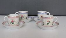 4 Cups MOCHA Porcelain LIMOGES HAVILAND Empress Josephine Collection