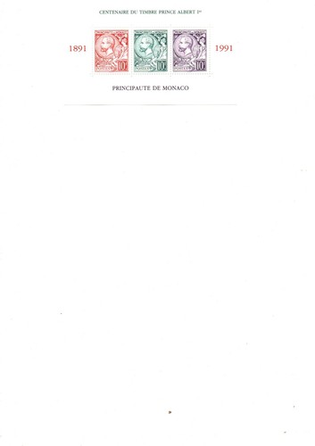 Feuillet neuf monaco 1991 - neuf,