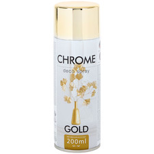 ✅Bombe Peinture en aérosol Gold chromé Doré 200ml pour divers matériaux