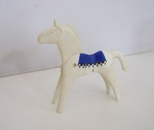 Playmobil Western - Horse with Blue Saddle Mat 3798 (Dirty Yellow)