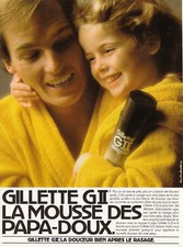 1982 Gillette G II Magazine Antique Shaving Foam Advertisement