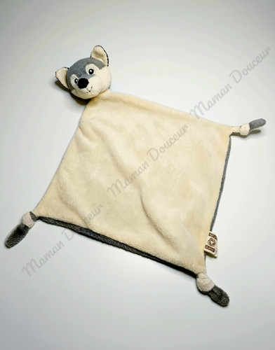 Doudou plat loup - et, beige
