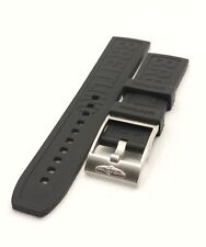 BLACK Bracelet Breitling Taille 22mm Bracelet boucle acier Signé Breit