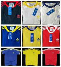 Men's Adidas Originals 3 Stripe Crew Neck T-Shirt Short Sleeve Sport-Running-Gym