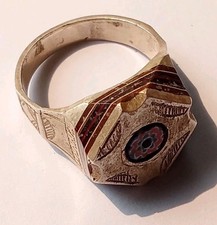 Morocco MOROCCO BERBER ETHNIC Jewelry Rare And Antique Solid Silver Ring.