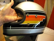 1970s helmet Buco silver Harley Honda Kawasaki chopper Suzuki Large EPS14432