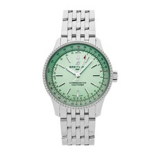 Breitling Navitimer Automatic Steel Mint Green Bracelet Watch 35mm A17395361L1A1