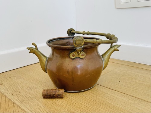Ancien chaudron cuivre avec - ancien,