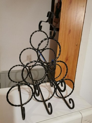 Porte bouteille fer forgé - porte-bouteille, en