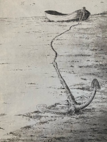 Belle gravure bateau ancre - belle,