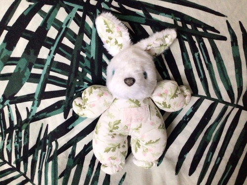 Doudou lapin feuilles vintage - lapin,