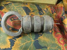  antique strange large oriental round wrought iron lock? 25